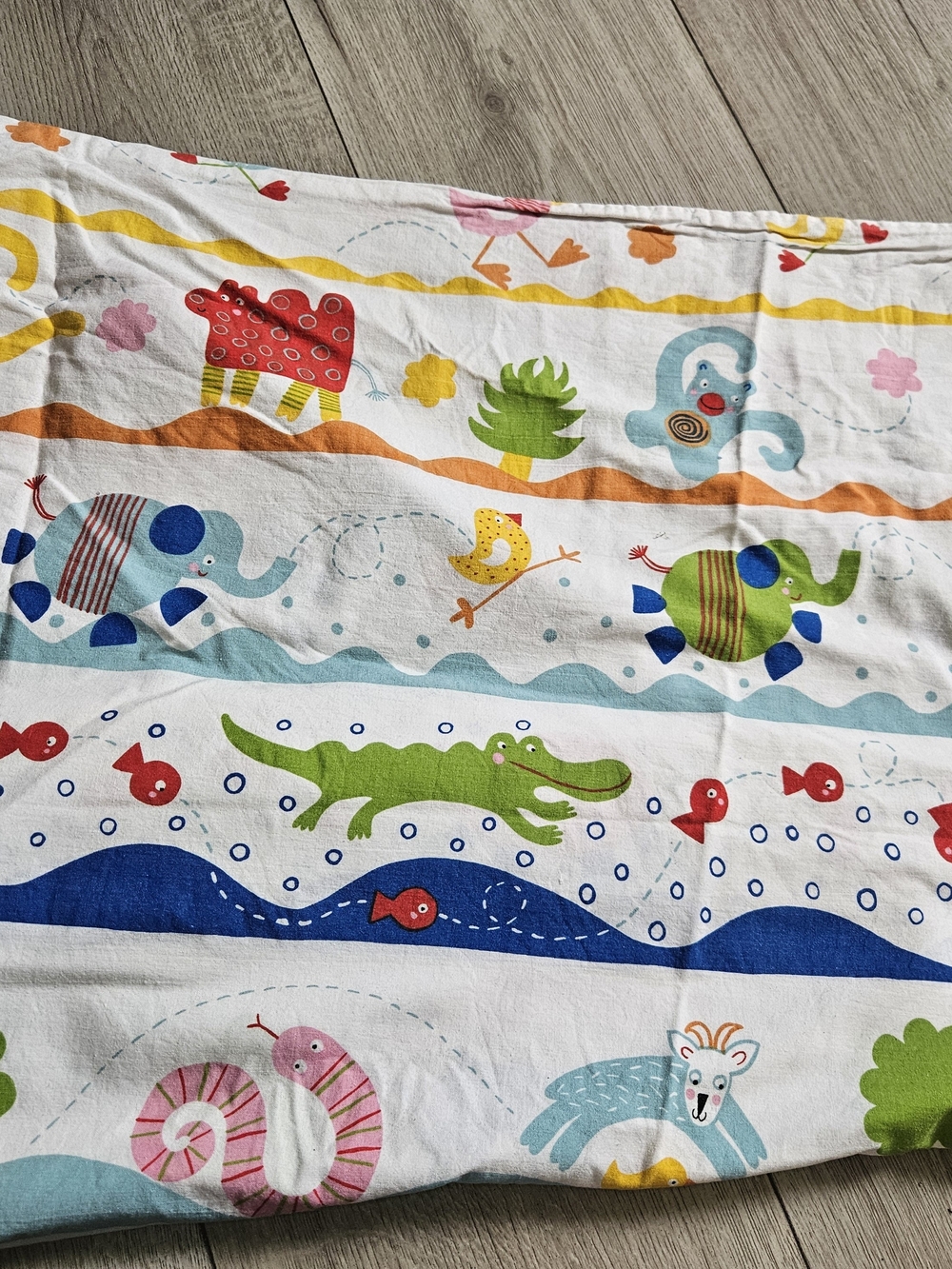 Colorful Jungle & Sea Animals Baby Crib Fitted Sheet Cotton Nursery Bedding